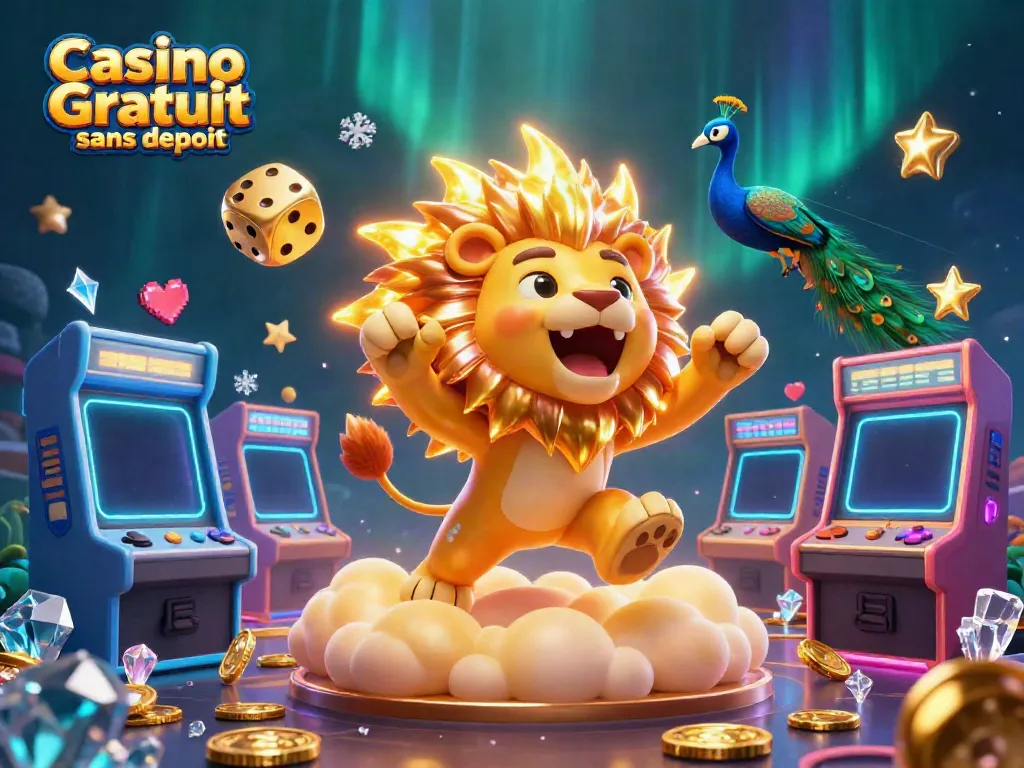 Jouez sur Casino Gratuit sans dépôt avec des personnages animés, machines de jeu et une ambiance lumineuse captivante.